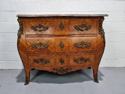 French Marble Top Louis XV Style 3 Drawer Commode | Antique & Vintage | Moonee Ponds Antiques | Australia Wide Delivery