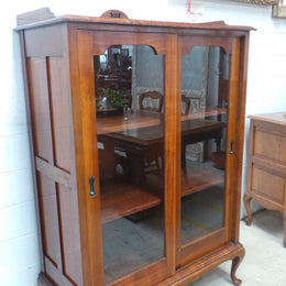 Arts And Crafts Black Wood Cabinet