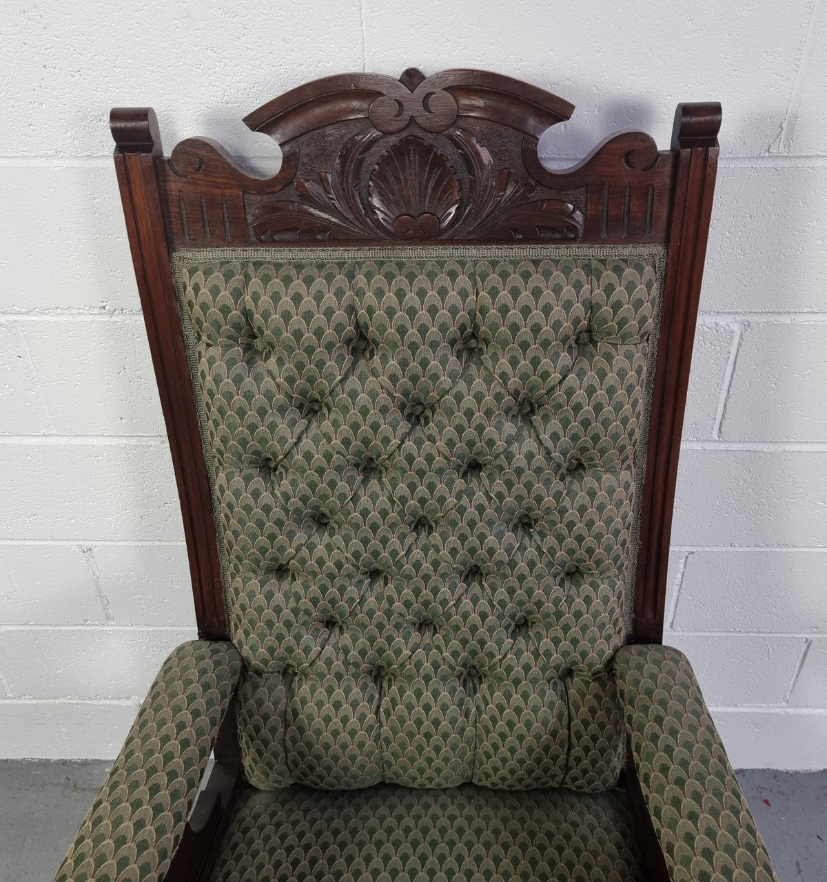 Pair of Edwardian Button Back Walnut Armchairs | Antique & Vintage | Moonee Ponds Antiques | Australia Wide Delivery