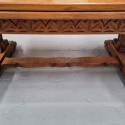 French Oak Renaissance Style Parquetry Top Extension Table | Antique & Vintage | Moonee Ponds Antiques | Australia Wide Delivery