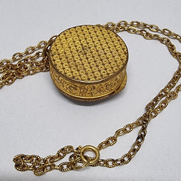 Vintage Gilt & Enamel Pill Box