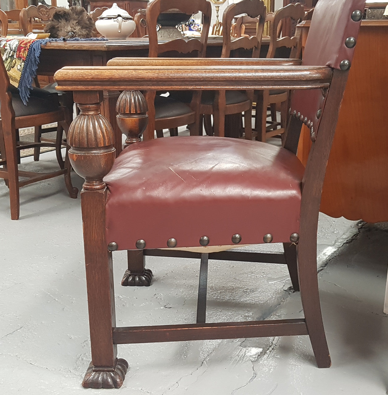 Tudor Style Desk Chair | Antique & Vintage | Moonee Ponds Antiques | Australia Wide Delivery
