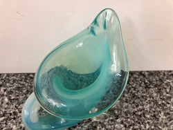 Murano Blue Glass Cornucopia Vase | Antique & Vintage | Moonee Ponds Antiques | Australia Wide Delivery