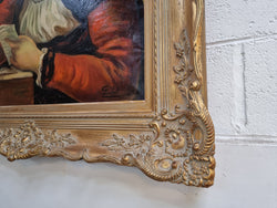 Large Gilt Framed Signed Oil on Canvas Portrait of a Maiden Reading | Antique & Vintage | Moonee Ponds Antiques | Australia Wide Delivery