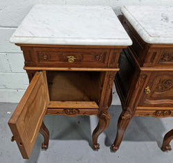 Beautiful Pair of French Oak Carved Bedside Cabinets | Antique & Vintage | Moonee Ponds Antiques | Australia Wide Delivery
