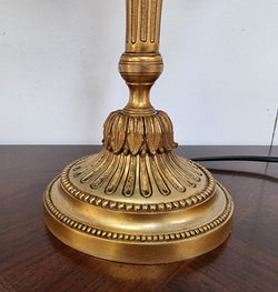 Pair of French Antique 19th Century Gilt Bronze Candlestick Lamps & Shades | Antique & Vintage | Moonee Ponds Antiques | Australia Wide Delivery