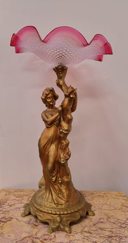 Late Victorian Spelter Table Centerpiece-Comport Stand | Antique & Vintage | Moonee Ponds Antiques | Australia Wide Delivery