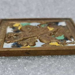 Interesting Russian metal and enamel icon of St George 19th Century. In good original condition.