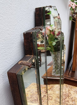 Original Art Deco Fan Shaped Mirror | Antique & Vintage | Moonee Ponds Antiques | Australia Wide Delivery