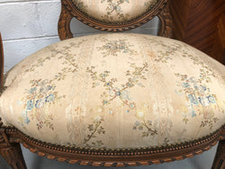 Pair Of Antique French Louis XVI Style Carved Walnut Fauteuils | Antique & Vintage | Moonee Ponds Antiques | Australia Wide Delivery