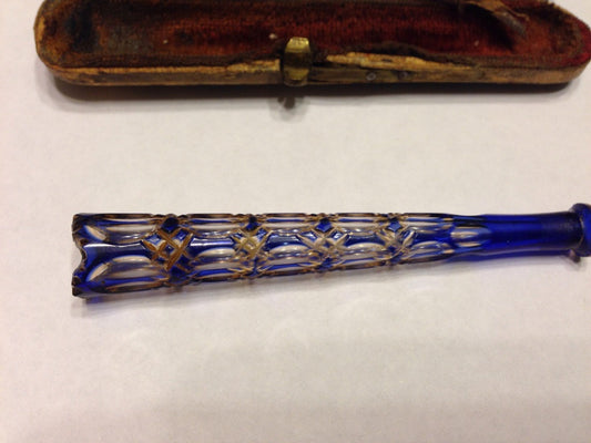Victorian Cameo Cut Glass Cheroot Holder