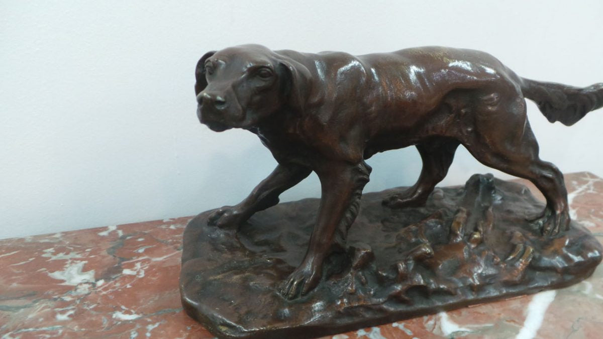 An Antique Classical French Bronze Of A Red Setter | Antique & Vintage | Moonee Ponds Antiques | Australia Wide Delivery