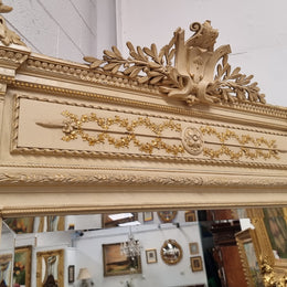 French 19th Century Napoleon III Style Grand Painted & Gilded Mirror