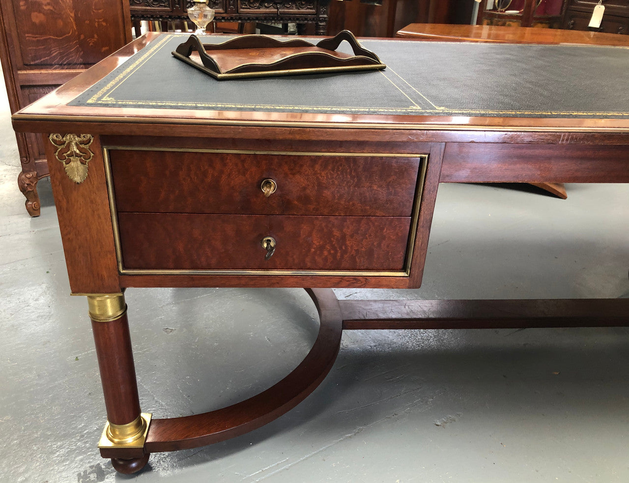 An Impressive French Deco Empire Mahogany Desk | Antique & Vintage | Moonee Ponds Antiques | Australia Wide Delivery