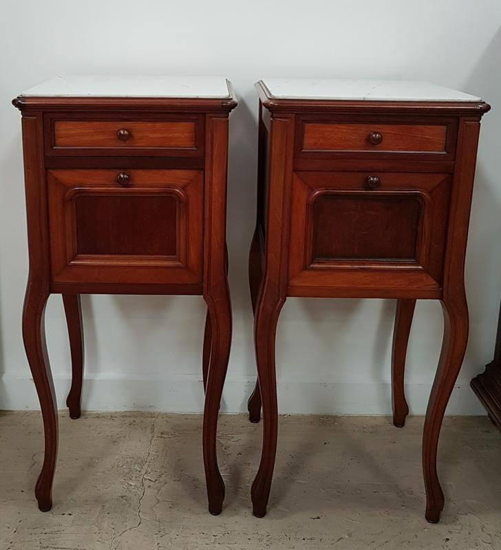 Pair of French Louis XV Style Bedside Cabinets | Antique & Vintage | Moonee Ponds Antiques | Australia Wide Delivery