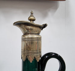 Victorian Hand Blown Green Glass Claret Jug | Antique & Vintage | Moonee Ponds Antiques | Australia Wide Delivery