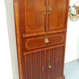 French Inlaid Music Cabinet