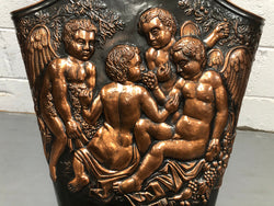 Very Decorative French Copper Cupid Decorated Umbrella-Stick Stand | Antique & Vintage | Moonee Ponds Antiques | Australia Wide Delivery