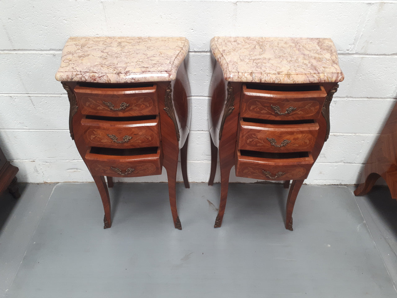 Pair Of French Louis XV Style Miniature Commode Bedsides | Antique & Vintage | Moonee Ponds Antiques | Australia Wide Delivery