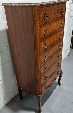 Louis XV Style Parquetry Inlaid Marble Top Semainier | Antique & Vintage | Moonee Ponds Antiques | Australia Wide Delivery