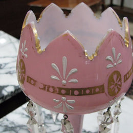 Victorian Milk Glass Lustre