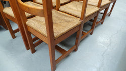 Lovely Set Of 8 French Oak Dining Chairs | Antique & Vintage | Moonee Ponds Antiques | Australia Wide Delivery