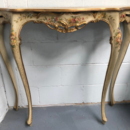 French Antique Hand painted Console Table