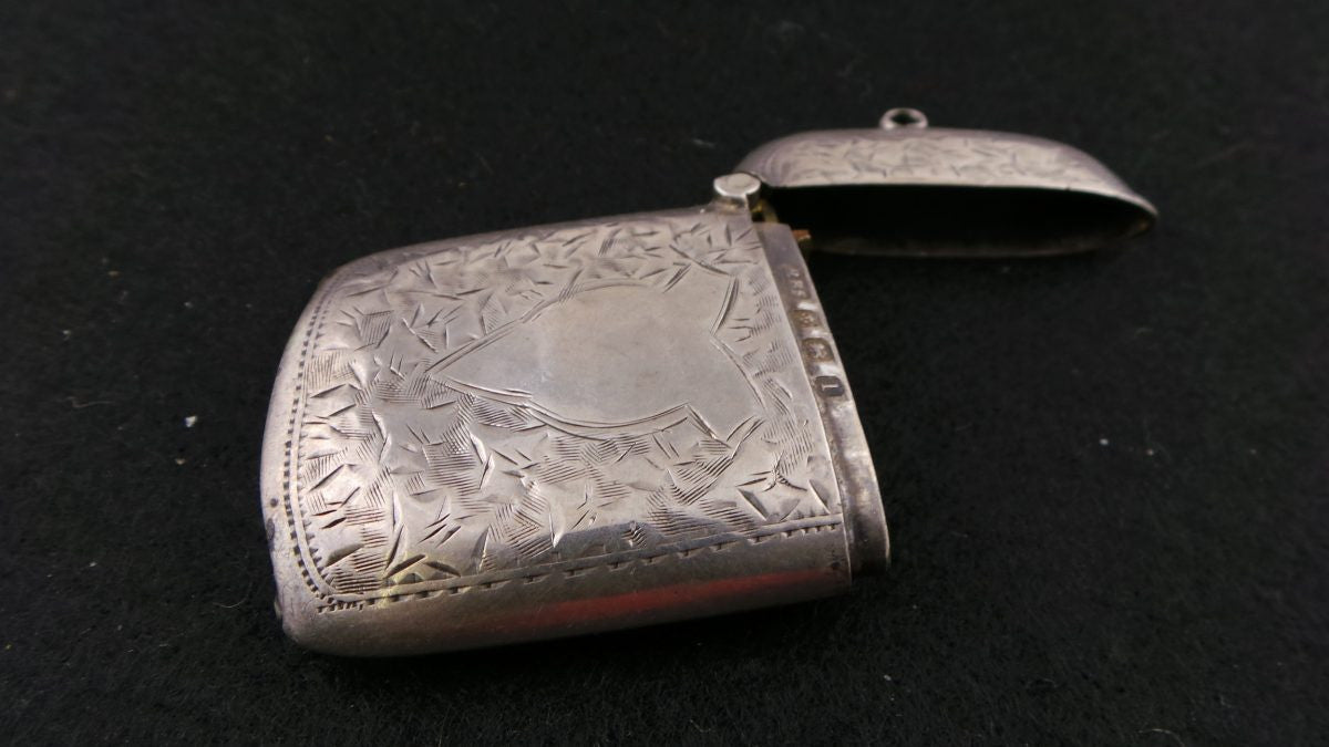 Sterling Silver Vesta Case | Antique & Vintage | Moonee Ponds Antiques | Australia Wide Delivery