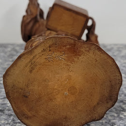 Exceptional Japanese Meiji period boxwood carving of a Peach Seller. Circa 1880's and it is signed to base. It is in good original condition, please view photos as they help form part of the description.