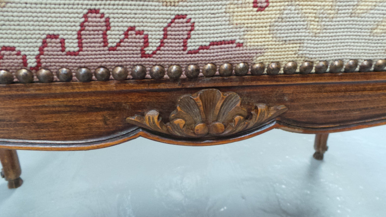 Antique French Louis XV Style Tapestry Stool | Antique & Vintage | Moonee Ponds Antiques | Australia Wide Delivery