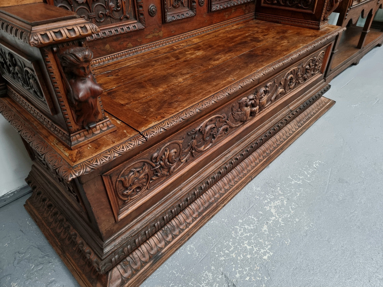 18th Century Carved Italian Renaissance Style Hall Seat | Antique & Vintage | Moonee Ponds Antiques | Australia Wide Delivery