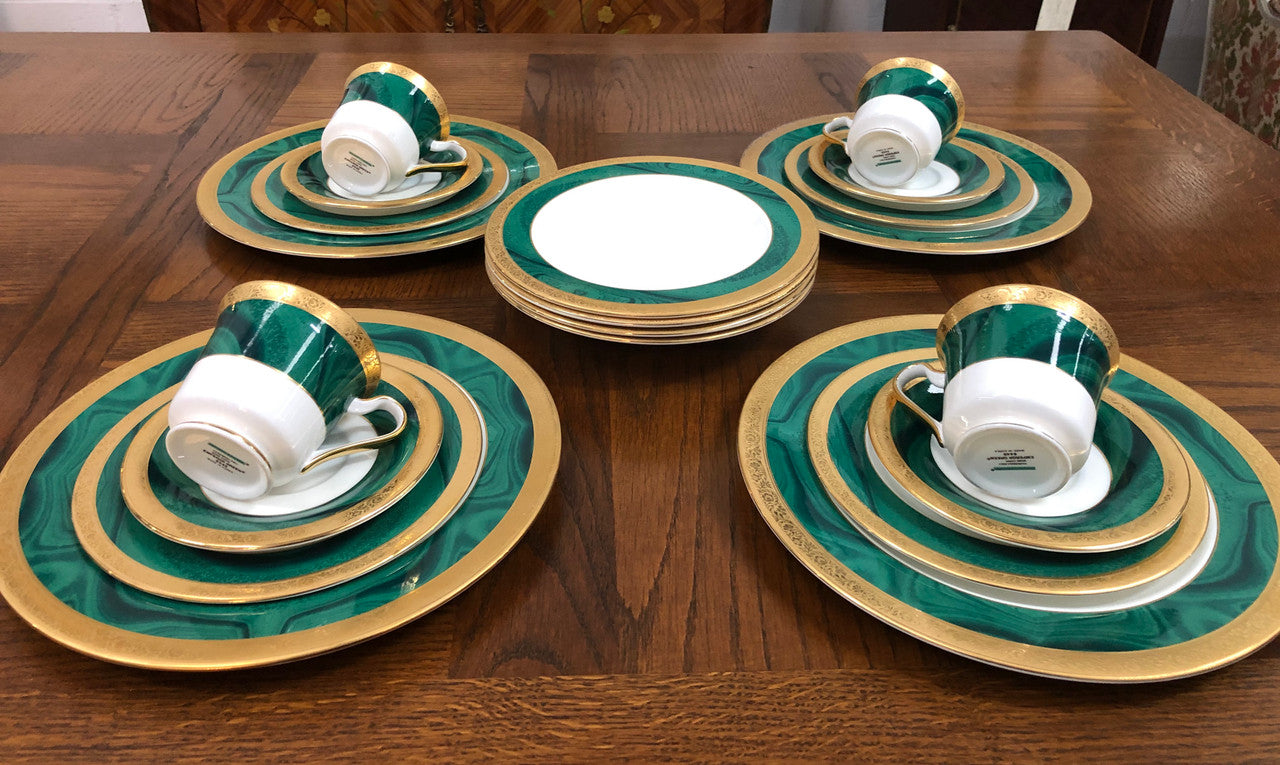 Vintage Sosume Emperor Green Dinner Set | Antique & Vintage | Moonee Ponds Antiques | Australia Wide Delivery