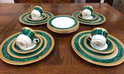 Vintage Sosume Emperor Green Dinner Set | Antique & Vintage | Moonee Ponds Antiques | Australia Wide Delivery