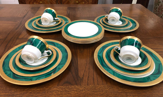 Vintage Sosume Emperor Green Dinner Set