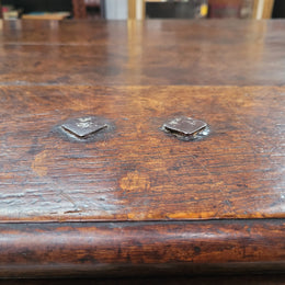 Stunning 18th Century solid French oak Cassone. It has plently of storage space inside along with two drawers at the bottom. It has loads of charter and has been sourced from France. It is in good original detailed condition.