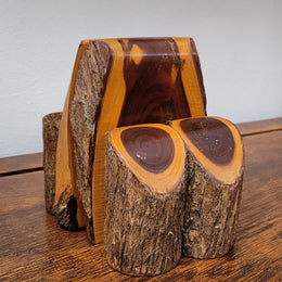 Amazing vintage pair of Mulga wood book ends in great original condition. Please see photos as they form part of the description.
