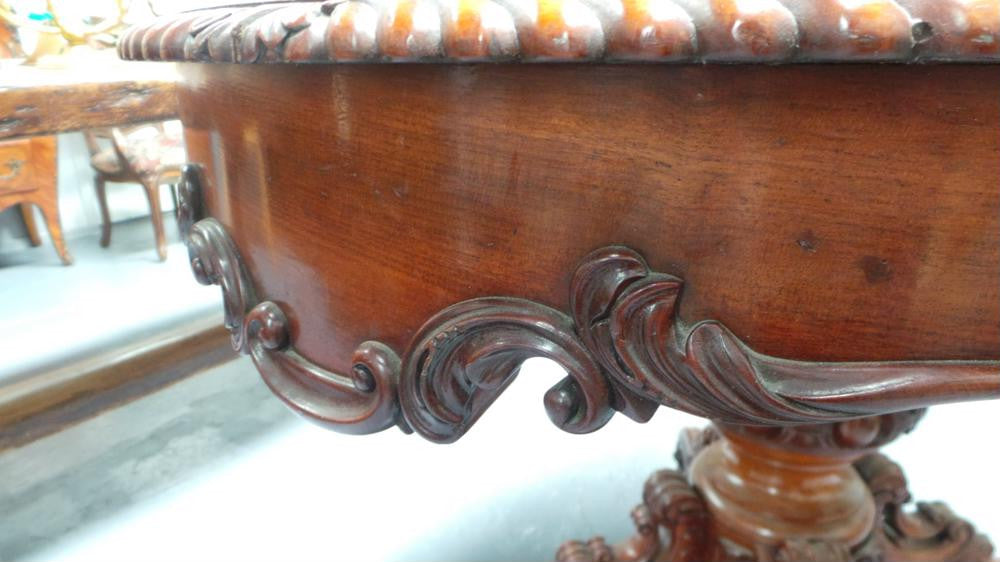 Antique French Flame Mahogany Centre Table | Antique & Vintage | Moonee Ponds Antiques | Australia Wide Delivery