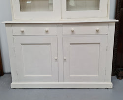 Australian Painted 2 Door Kitchen Hutch Display & Buffet Cabinet | Antique & Vintage | Moonee Ponds Antiques | Australia Wide Delivery