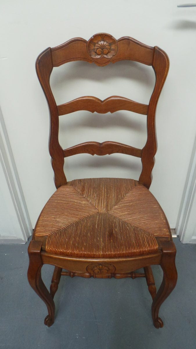 A Set Of Six French Solid Oak Dining Chairs | Antique & Vintage | Moonee Ponds Antiques | Australia Wide Delivery