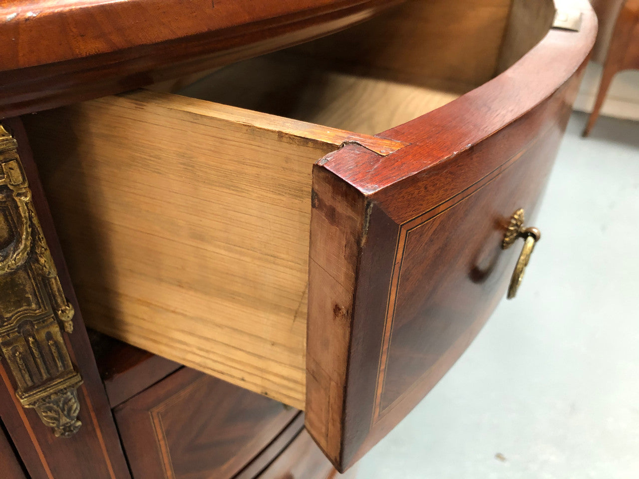 Superb half round French Side Cabinet | Antique & Vintage | Moonee Ponds Antiques | Australia Wide Delivery