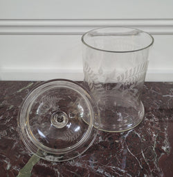Victorian Etched Glass Lidded Jar | Antique & Vintage | Moonee Ponds Antiques | Australia Wide Delivery