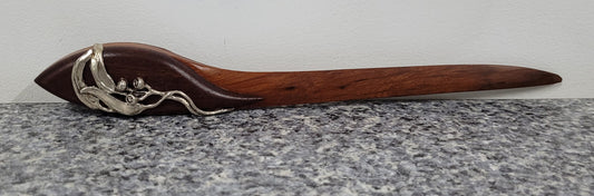 Australian Cedar and sterling silver letter opener. In good original condition, please view photos as they help form part of the description.
