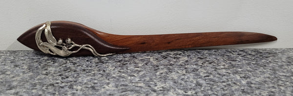 Australian Cedar and sterling silver letter opener. In good original condition, please view photos as they help form part of the description.