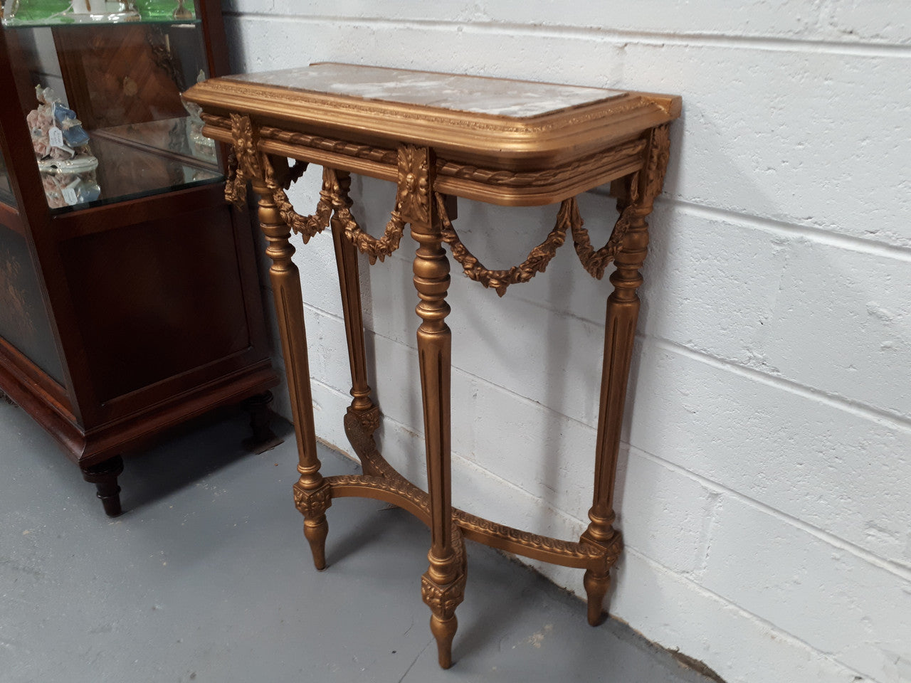 Antique French 19th Century Louis XVI Style Inset Marble Top & Giltwood Console Table | Antique & Vintage | Moonee Ponds Antiques | Australia Wide Delivery