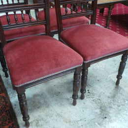 Lovely Set Of Four Upholstered Dining Chairs