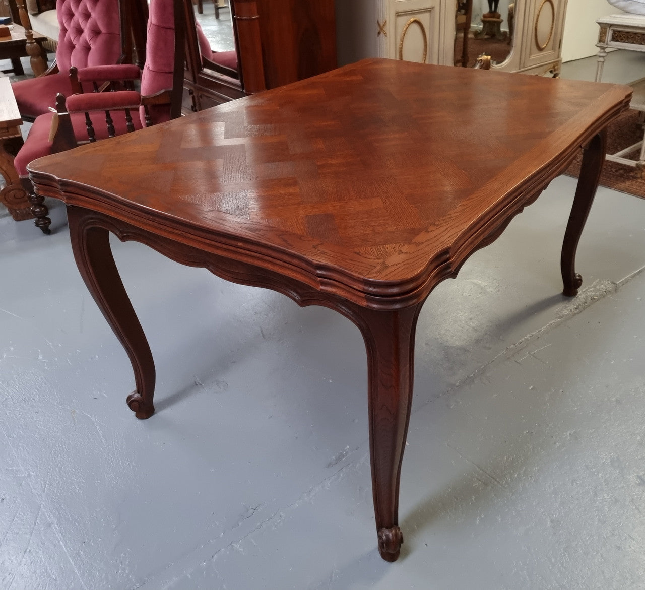 Beautiful French Oak Louis XV Style Extension Table | Antique & Vintage | Moonee Ponds Antiques | Australia Wide Delivery