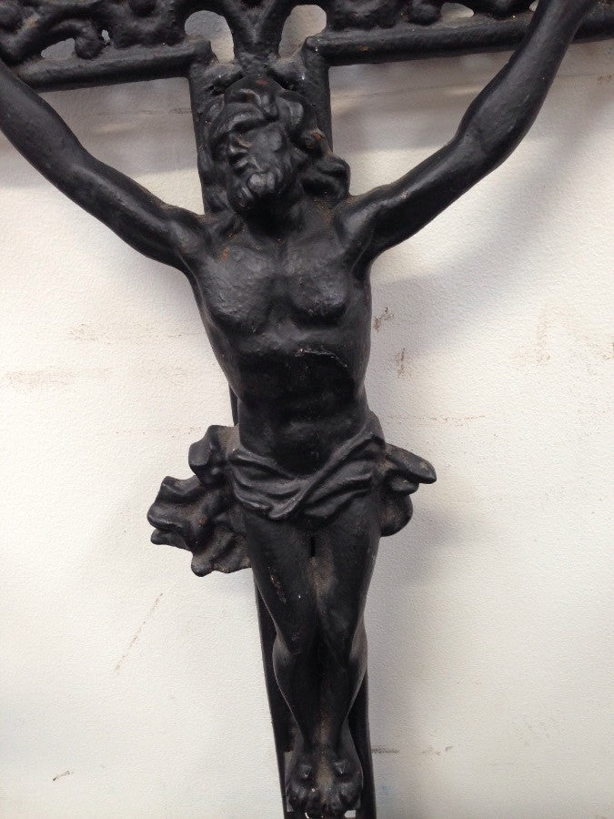 Antique French Cast Iron Cross