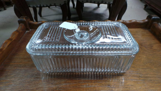 Vintage glass storage container