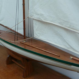 Vintage Wooden Model Yacht