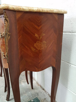 Pair of French Marquetry Inlaid Bedsides Cabinets | Antique & Vintage | Moonee Ponds Antiques | Australia Wide Delivery